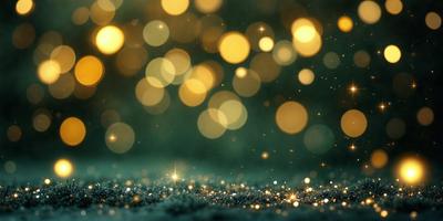 The primary subject of the image is a close-up of a sparkling, glittering surface, likely a piece of fabric or a patterned surface. The setting is a dark background, which contrasts with the bright, shiny surface. The visual style appears to be a photo or a digital artwork, as the glittering surface is captured in detail. The colors and mood of the image are predominantly dark and moody, with the bright sparkles providing a contrasting element of light and energy.